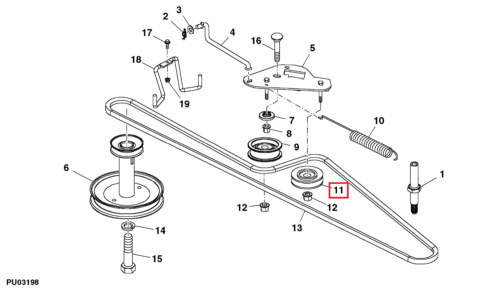 Puleggia cinghia trasmissione per John Deere LA110, LA130, LA115, LA135, LA145, LA165, LA140 - Foto 2 di 2