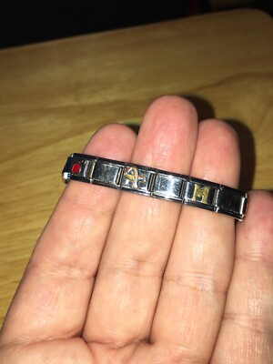 Zoppini Italian RE Lorence 18k Gold & S. Steel Stretch Link 4