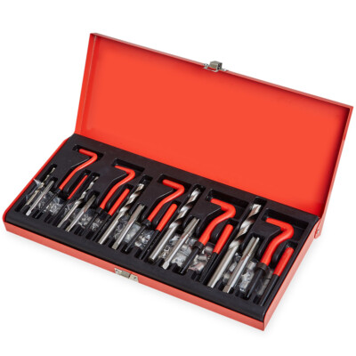 131PCS Thread Rethread Recoil Repair Kit Metric Helicoil Type M5 M6 M8 M10 M12