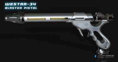 2x Jango Fett's Westar 34 Blaster Maßstab 1:1 Star Wars 3D gedruckt DIY Modellbausatz