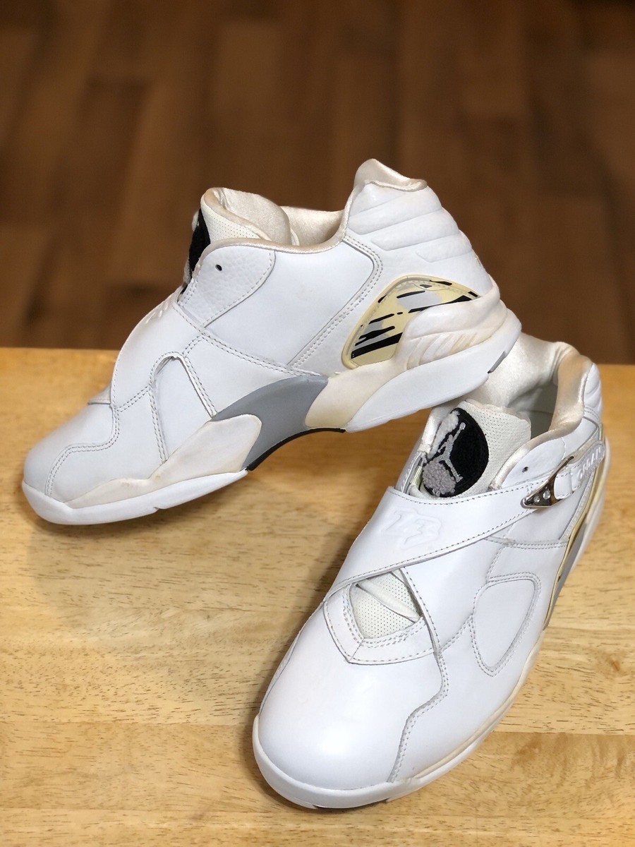 Size 9.5 - Air Jordan 8 Retro 2003 Low White Metallic Silver