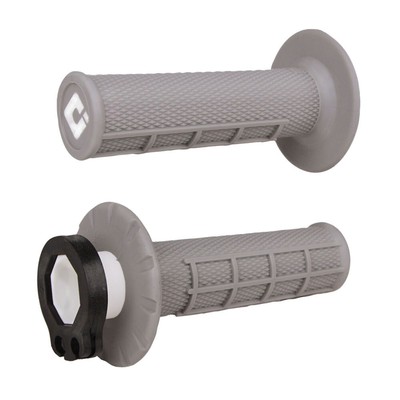 Odi V2 Half Waffle MX Lock On Grips Grey Soft Compound H36HWG, H70SCP