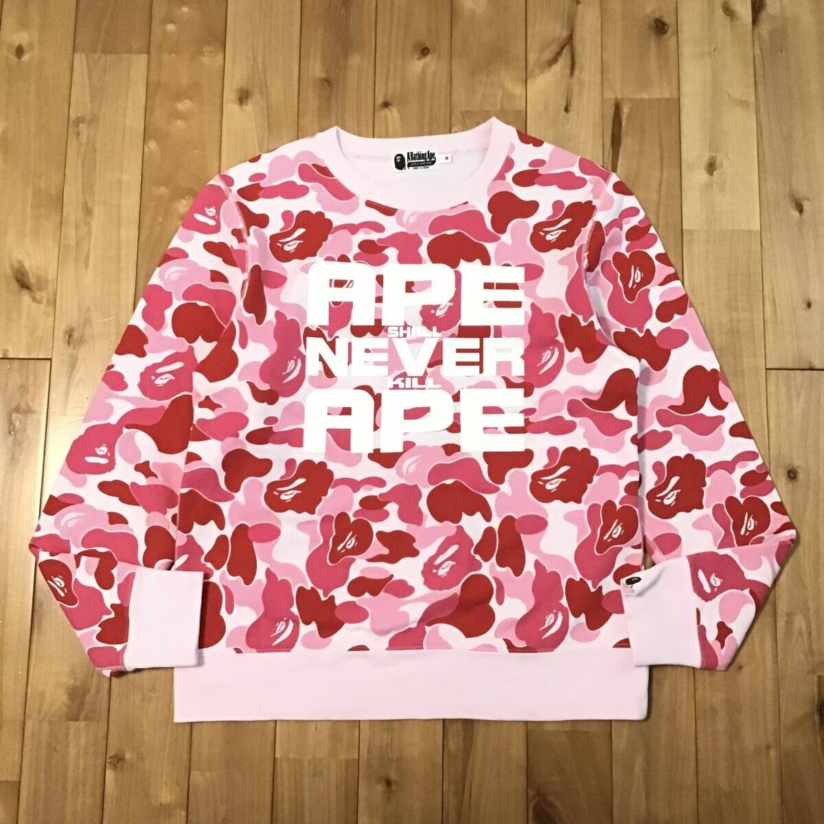 BAPE ABC camo pink ASNKA LOGO 長袖スウェット BAPE ASNKA logo sweat shirt ABC camo pink A Bathing Ape Size M | eBay