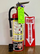 5lb. ABC Fire Extinguisher NEW w/ Wall Hook, Sign,  Insp tag Strike First 
