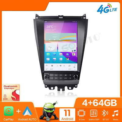 For Honda Accord 2003-2007 Android Tesla Car Radio 2din Stereo Receiver 64gb
