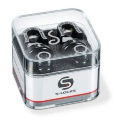 NEW - Genuine Schaller S-Lock Strap Lock System (2) - BLACK