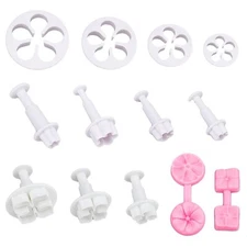 SUPERFINDINGS 13Pcs Flower Clay Cutters Set Silicone Clay Modeling Tool Plast...