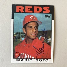 Mario Soto Signed Autographed Auto 1986 Topps Card Cincinnati Reds