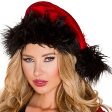 Red Velvet Santa Aviator Hat Novelty 