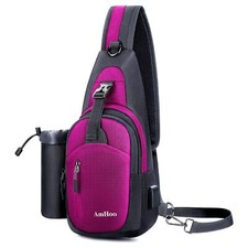 Sling Backpack Chest Shoudler Crossbody Bag Water Resistant Hiking Daypack Sm...