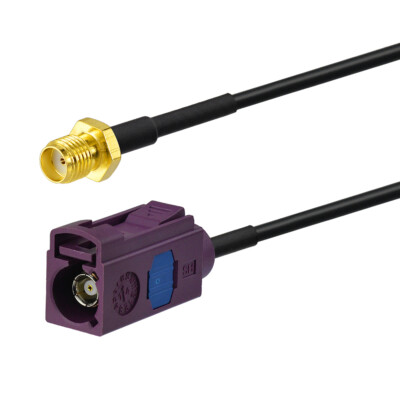 Fakra D Female to SMA Jack RF Adapter Antenna Extension Cable RG174 Coax Pigtail