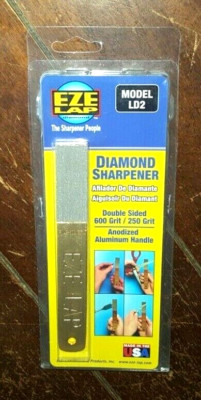 EZE LAP Diamond Sharpener w/Aluminum Handle (Double Sided 600 Grit/250 Grit) LD2