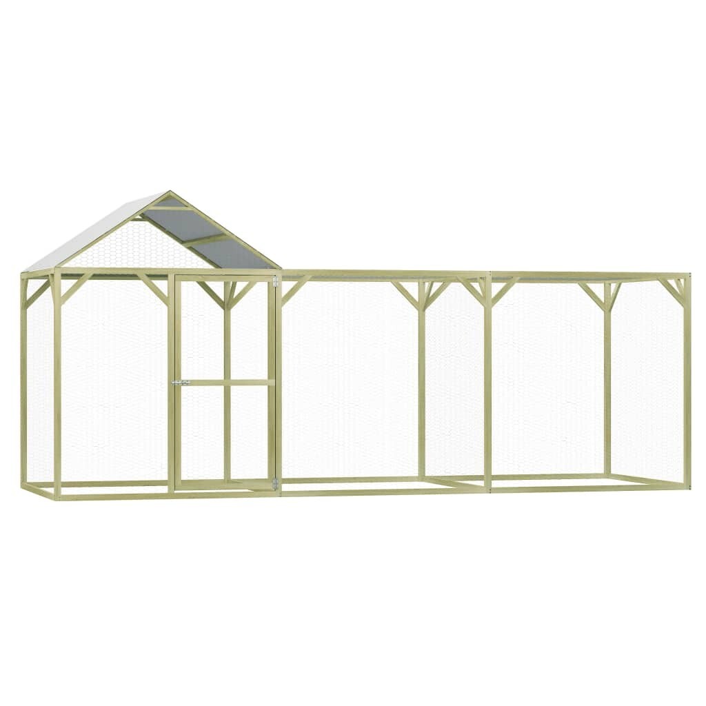 BD - BD Gallinero de madera de pino impregnada 4,5x1,5x2 m
