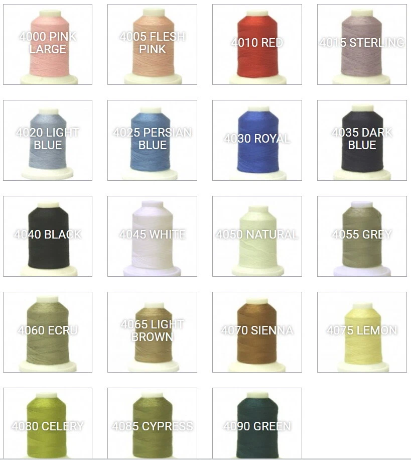 IRIS Nähsteppmaschine Faden ägyptische Baumwolle 3-lagig hochwertig 500 3000 Yards