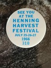3) 1960's HENNING HARVEST FESTIVAL/Community Fair Pinback Buttons ~ Minnesota  — photo 7