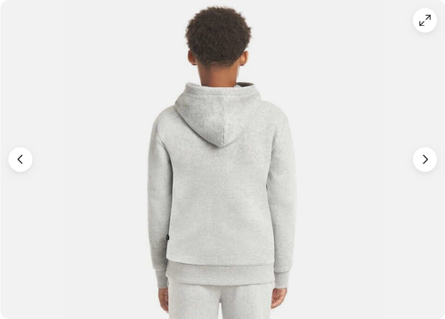 PUMA BOYS FLEECE LINED HOODIE FRONT LOGO (GRAY XS 5/6)NWT - Picture 4 of 4