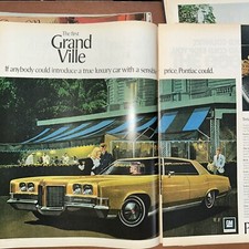 1971 Pontiac Grand Ville 455 V-8 Advertisement - 2 Page Ad
