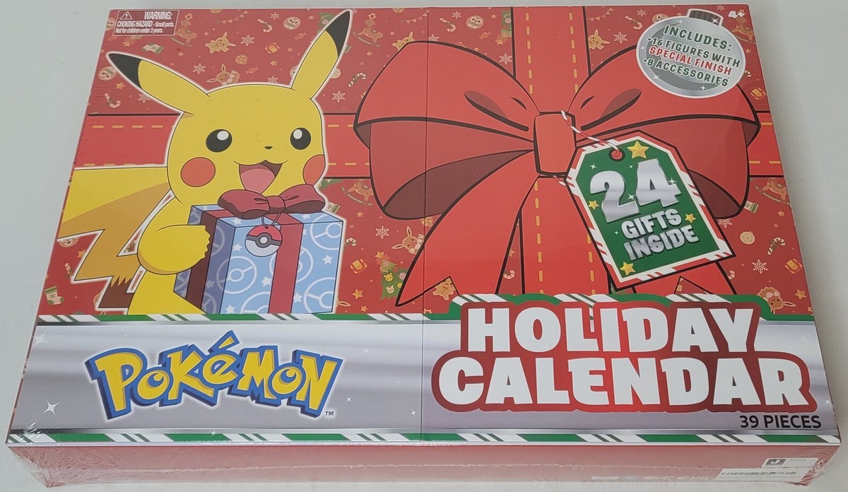 Pokemon Holiday Advent Calendar 24 Gift Pieces 16 toy figures 4+