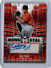 2024 Leaf Metal Monumetal Red Juan Nunez Auto 2/3 (B74) Blue Jays