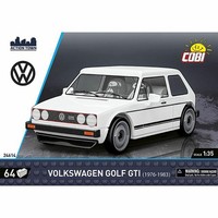 Cobi Bausatz Volkswagen Golf GTI 1976-1983 Modellauto Kunststoff Weiss Rot 24614