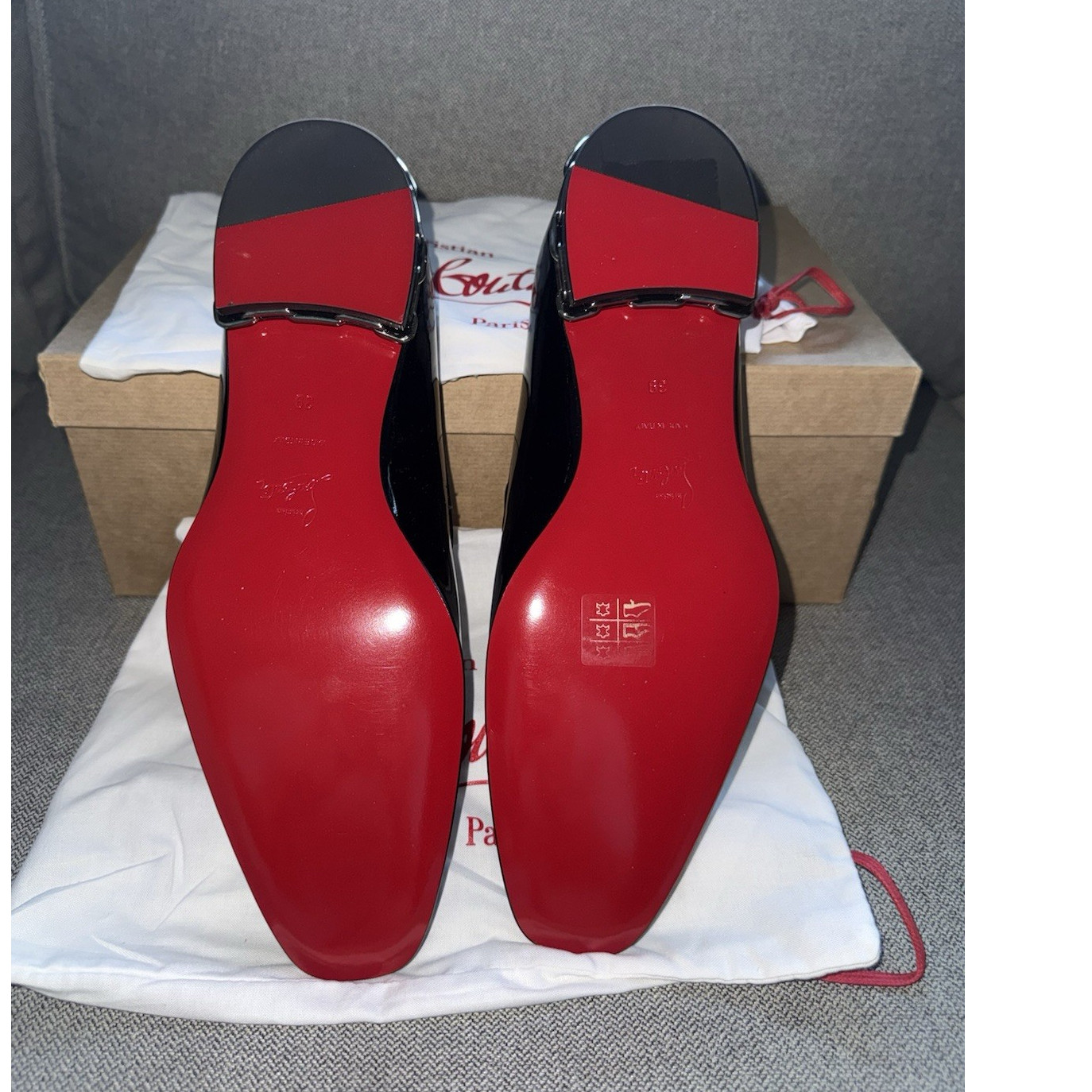 Christian Louboutin Black Patent Leather Dandy Atlas with Signature Red Soles Christian Louboutin Men main image 2
