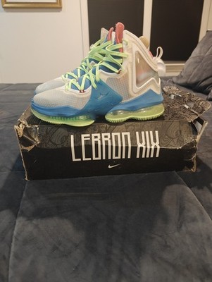 Nike LeBron XIX GS Men's Sneakers Dutch Blue/Lime Glow Size 9.5