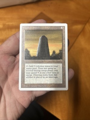 MTG Magic the Gathering Basalt Monolith Revised Edition MP Artifact Card