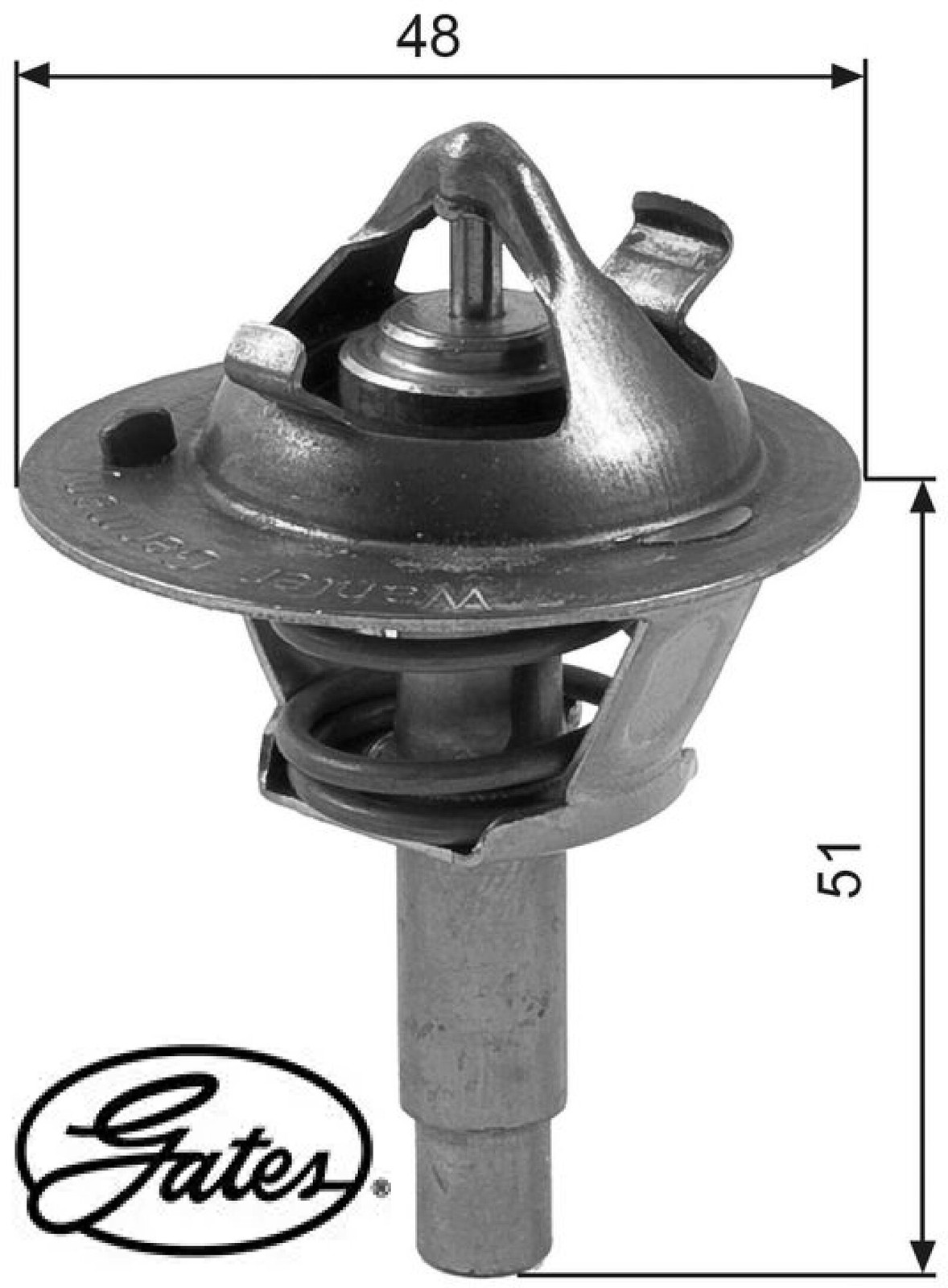 Gates TH38490G1 Thermostat für Kühlmittel Thermostat Kühlmittel