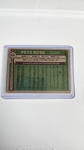 PETE ROSE TOPPS 1976 # 240 - Picture 2 of 2