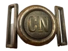 Antique Brass "CN" Monogram Militia Belt Plate