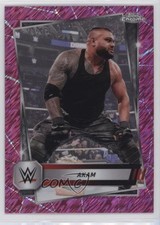 2025 Topps Chrome WWE Pink Shimmer Refractor Akam #31 11ch