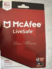 McAfee  LiveSafe Antivirus  Internet Security Software, Unlimited Devices, 1yr