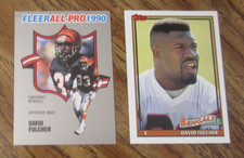 David Fulcher Lot of 2 DIFFERENT Trading Cards w/1 INSERT NFL Football Bengals