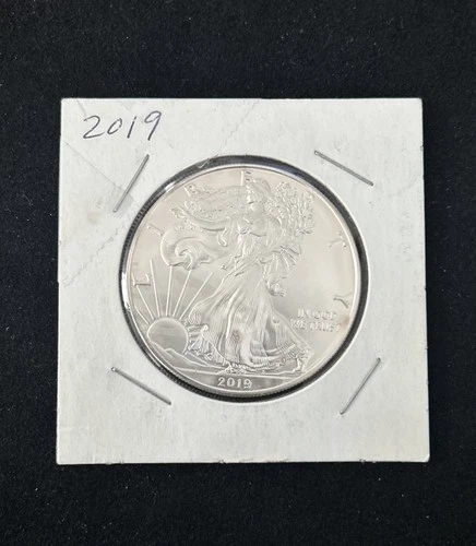 2019 1 oz Silver Eagle Coin Fine .999 In Brilliant Uncirculated Condition