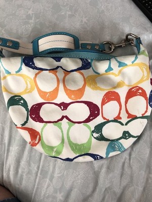 Coach Multicolor Scribble Logo Hampton Hobo Medium Shoulder Bag