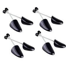 4 Pairs Plastic Shoe Tree Stretcher Shaper Black Adjustable Length for Men Bo...