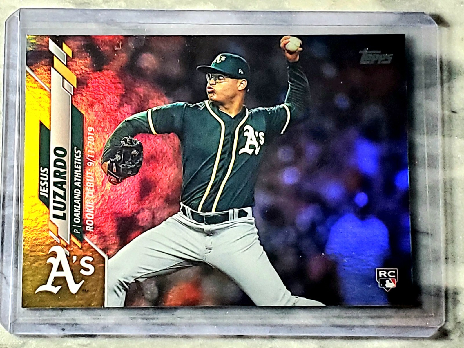 Jesus Luzardo (RC) 2020 Topps Update Gold Foil Rookie Debut RC #U94 Athletics