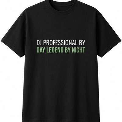 DJ Professional By Day Legend By Night Herren Damen T-Shirt Neuheit Geschenk Tee Top