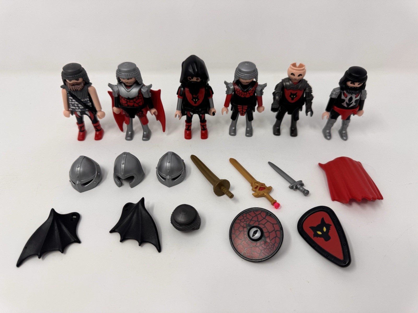 PLAYMOBIL Dragon Knights 6 Figures Medieval Weapons Shields
