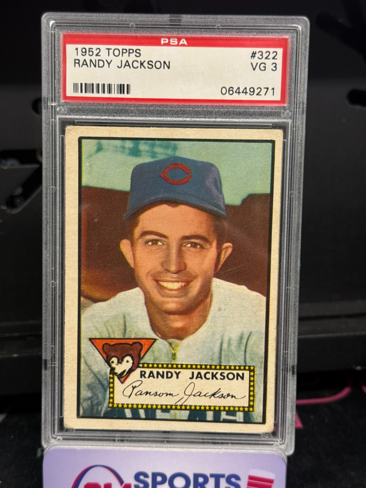 1952 Topps Randy Jackson #322 RC PSA 3 CENTERED High Number SP Chicago Cubs