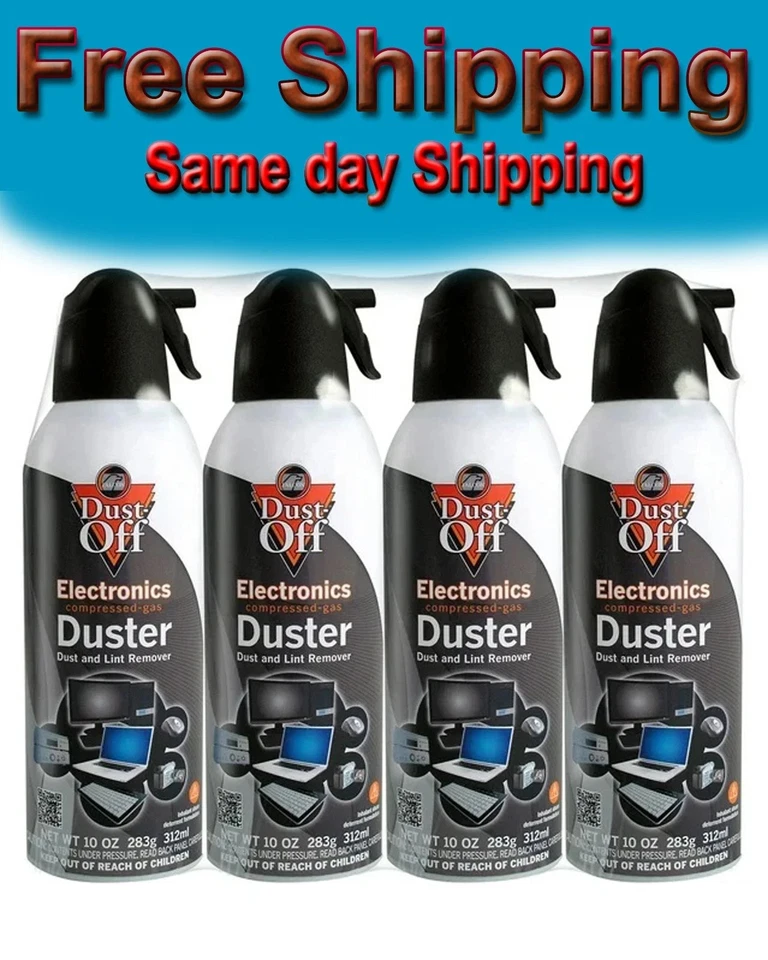 Falcon Dust-Off Electronics Compressed Gas Duster, 10oz - 4 Pack - Image 2 of 4