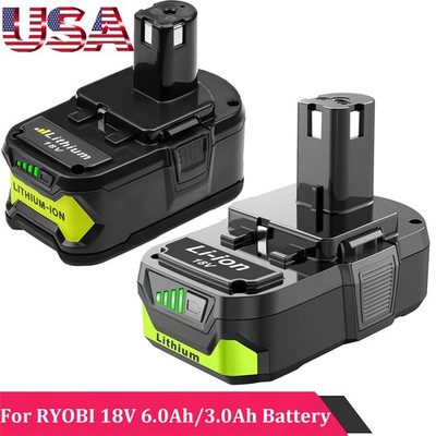 For RYOBI P108 one 18V High Capacity 6.0Ah/3.0Ah Battery Lithium-Ion Battery New