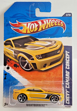 Hot Wheels 2011 Nightburnerz Chevy Camaro Concept Yellow KMART Exclusive