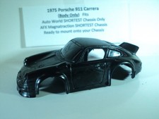 HO scale Slot Car Custom Resin body only 1975 Porsche 911 Carrera Black Fits AFX