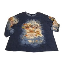 *ARTSCAPES * Ladies Fancy Cafe Coffee Cup French Sequinned Front Top 3xl