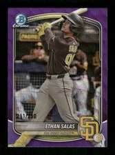 2025 Bowman Chrome #BCP-169 Ethan Salas Prospects Purple Wave #/250