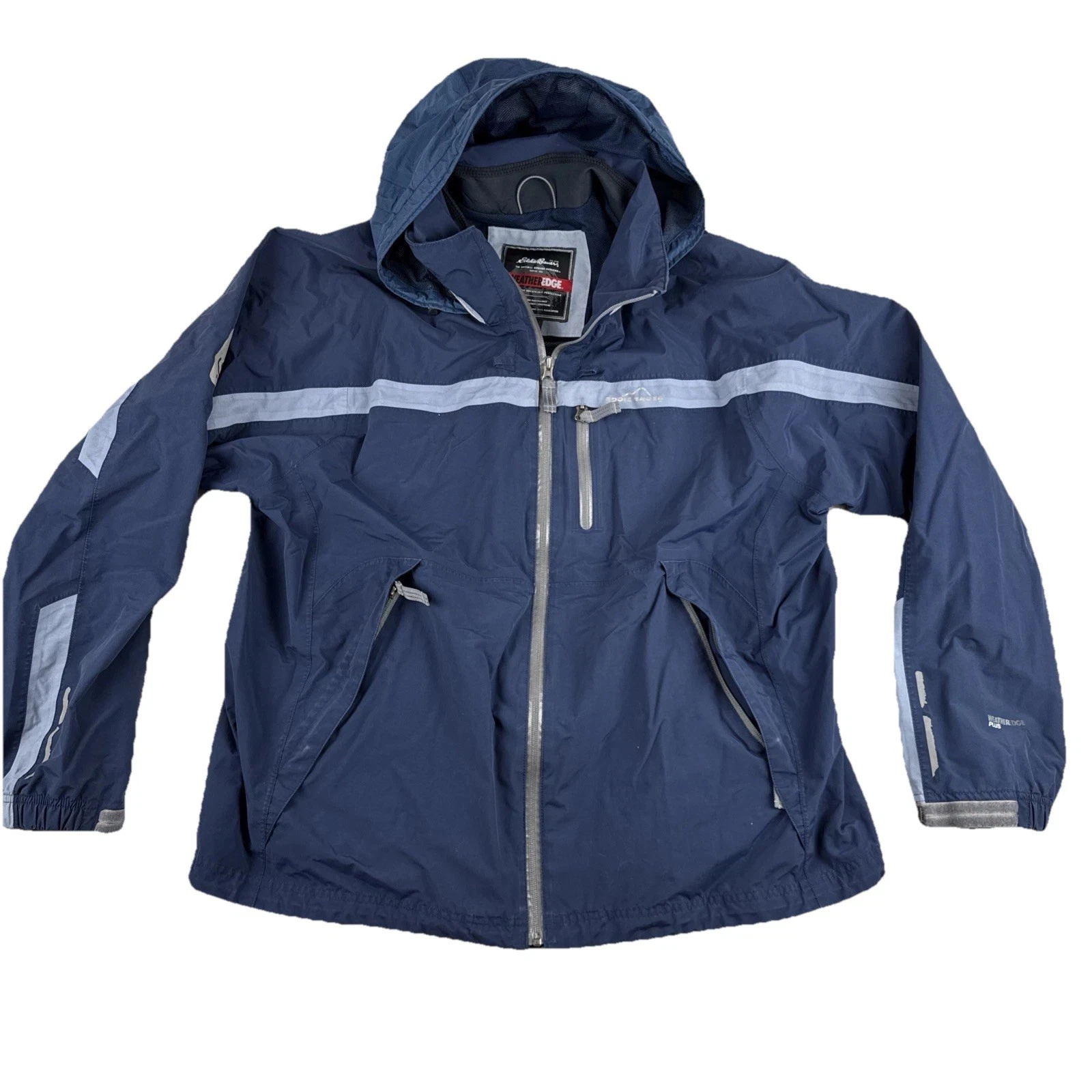 Eddie Bauer Mens Weatheredge Plus Outdoor Windbreaker Jacket Blue 2XL Waterproof
