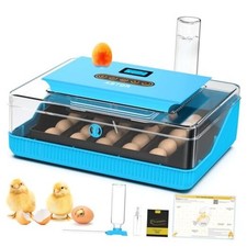 25 Egg Incubator Digital Poultry Hatcher Machine with Automatic Egg Blue NEW