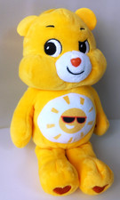 EXCELLENT Plush 10" Care Bears Unlock the Magic Yellow FUNSHINE Bear Basic Fun