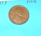1913   WHEAT CENT     FINE #4a